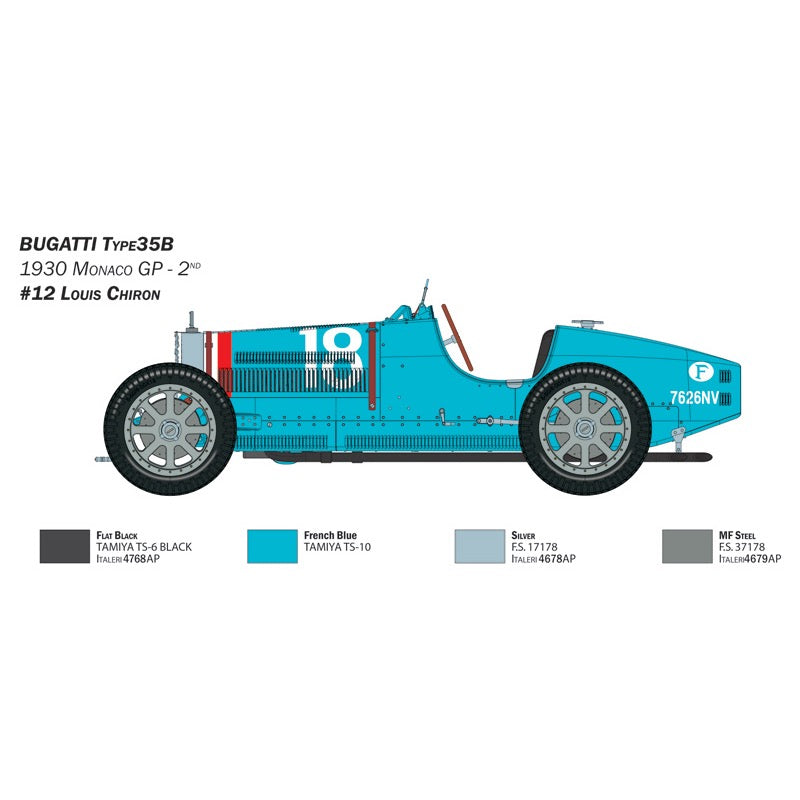 Italeri 4713 1/12 Bugatti Roadster Monte Carlo 1930