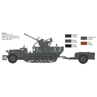 Italeri 6395S 1/35 Sd.Kfz 10/4 with Flak 30 and Crew