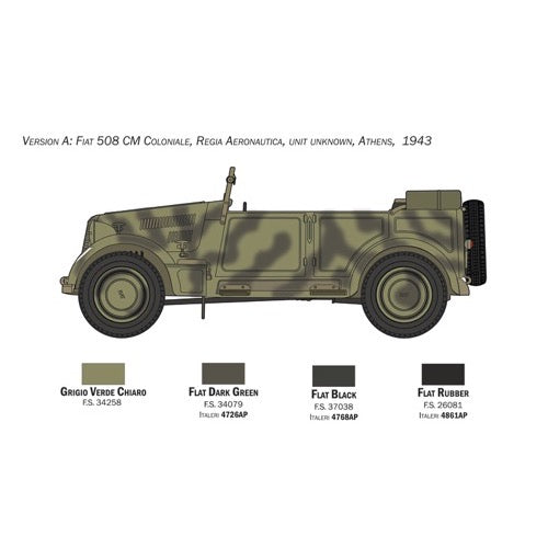 Italeri 6550S 1/35 Fiat 508cm Coloniale with Crew