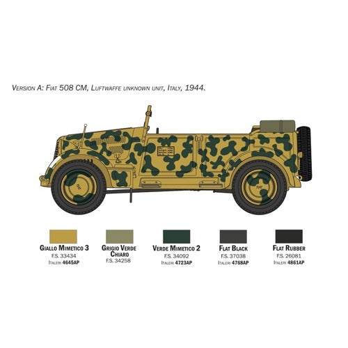 Italeri 6550S 1/35 Fiat 508cm Coloniale with Crew