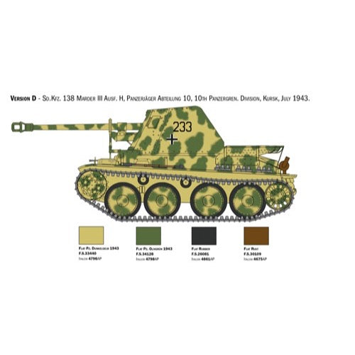 Italeri 6566S 1/35 Sd. Kfz. 138 Marder III H With Crew