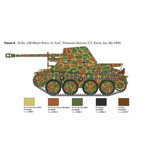 Italeri 6566S 1/35 Sd. Kfz. 138 Marder III H With Crew