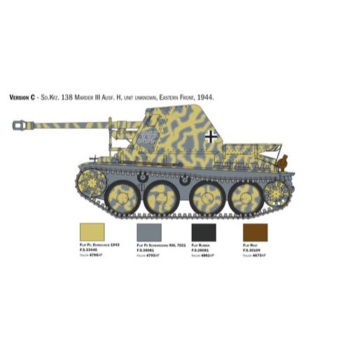Italeri 6566S 1/35 Sd. Kfz. 138 Marder III H With Crew