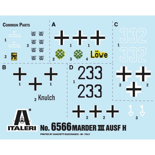 Italeri 6566S 1/35 Sd. Kfz. 138 Marder III H With Crew