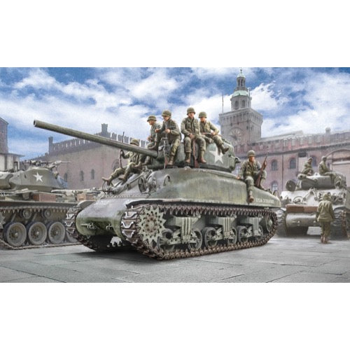 Italeri 1/35 M4A1 Sherman Tank with U.S. Infantry