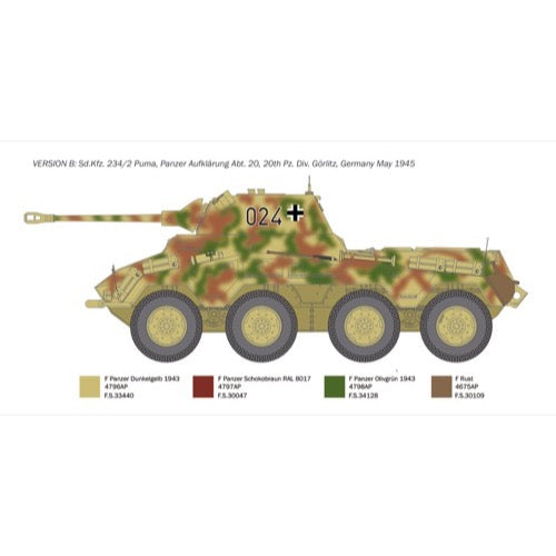 Italeri 6572S 1/35 Sd.Kfz.234/2 Puma