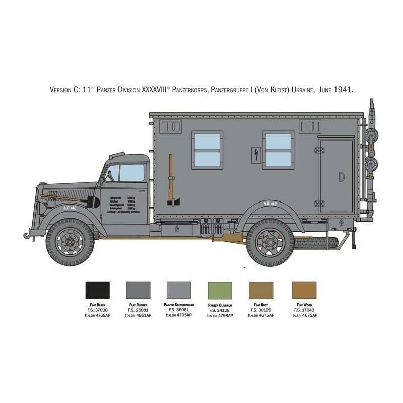 Italeri 6575 1/35 Opel Blitz Ehinheitskoffer