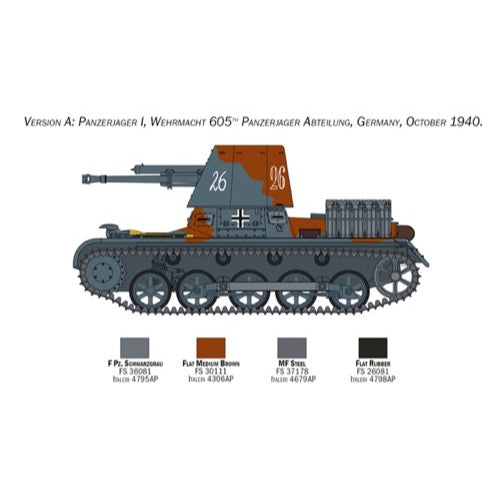 Italeri 6577 1/35 Panzerjager I Tank Glueable Tracks PE Sheet Included