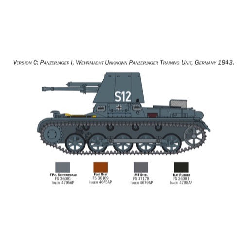 Italeri 6577 1/35 Panzerjager I Tank Glueable Tracks PE Sheet Included