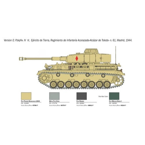 Italeri 6578S 1/35 Pz Kpfw IV with Metal Barrel Glueable Tracks