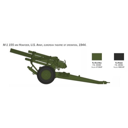 Italeri 6581 1/35 M-1155mm with Gun Crew 6 Figures