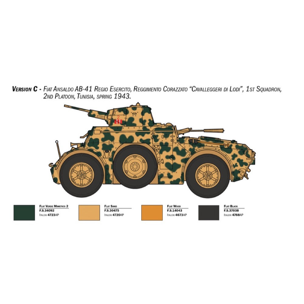 Italeri 6591 1/35 AB 41 with Bersaglieri Italian Infantry