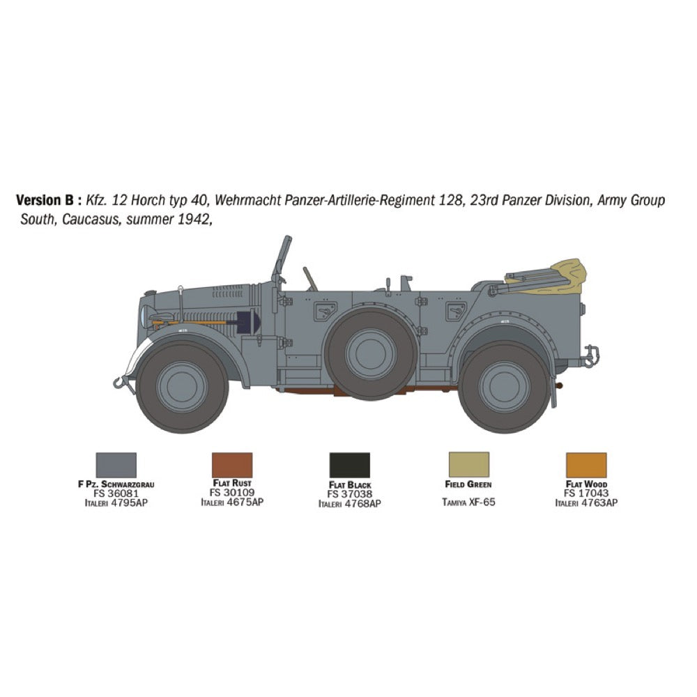 Italeri 6597 1/35 Kfz. 12 Horch 901 Typ 40 Fr√ºhen Ausf