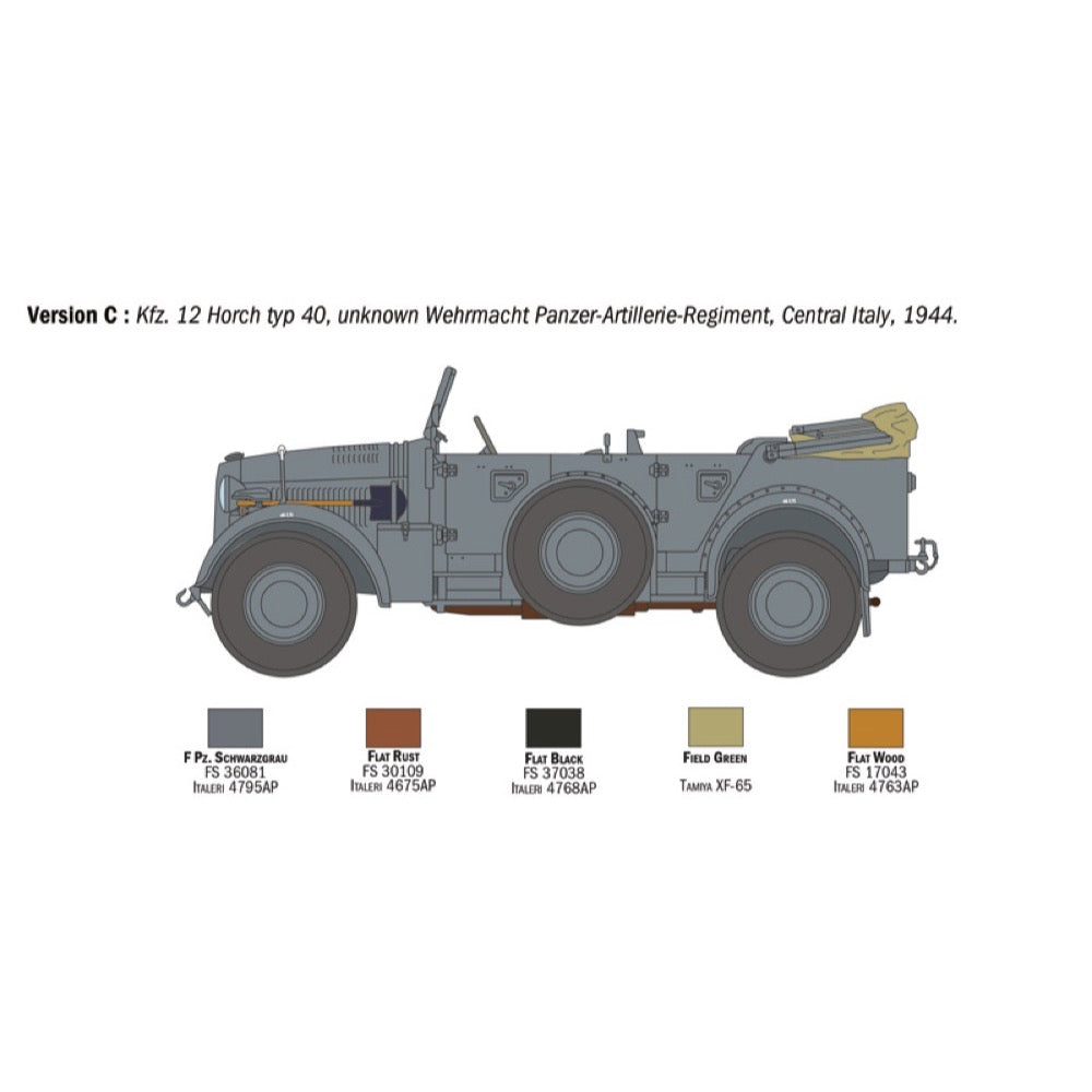 Italeri 6597 1/35 Kfz. 12 Horch 901 Typ 40 Fr√ºhen Ausf