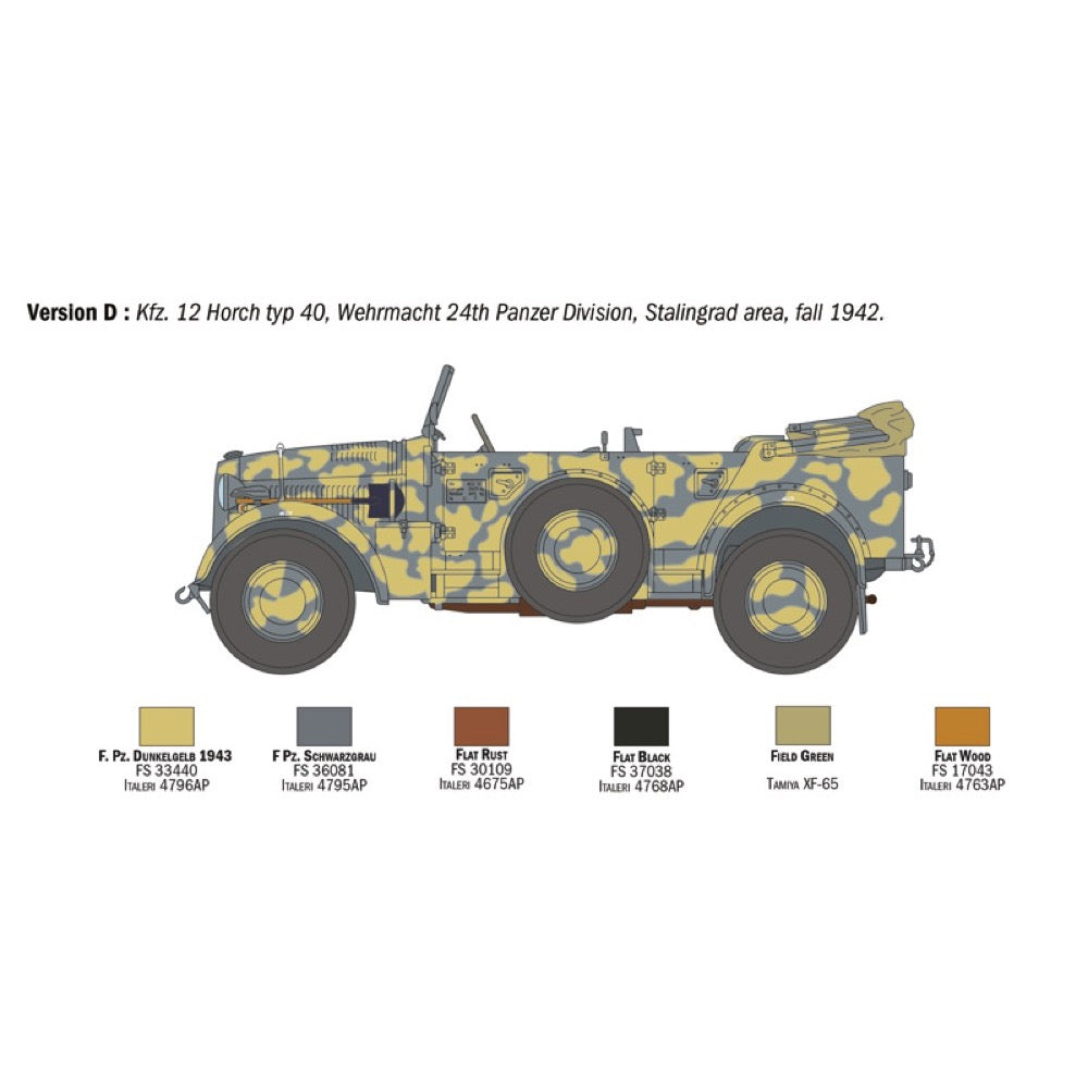 Italeri 6597 1/35 Kfz. 12 Horch 901 Typ 40 Fr√ºhen Ausf