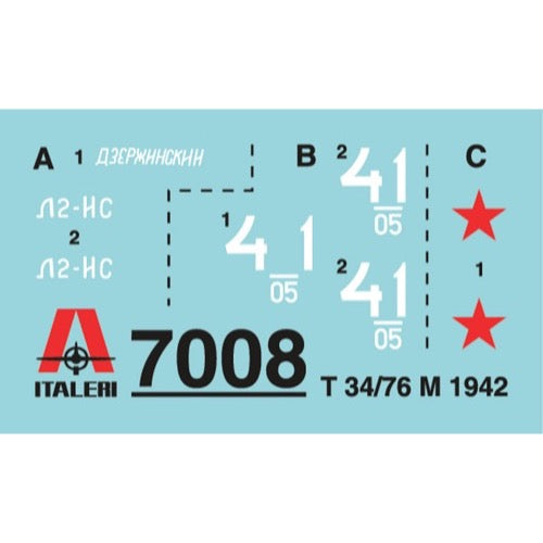 Italeri 7008 1/72 T34 76 M42