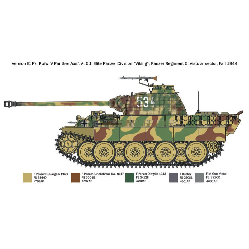 Italeri 7018S 1/72 Pz.Kpfw. V Panther Ausf. A