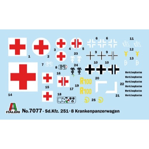 Italeri 7077 1/72 Sd.Kfz 251/8 Ambulance