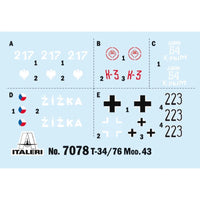 Italeri 7078 1/72 T-34/76 Mod. 1943 Tank
