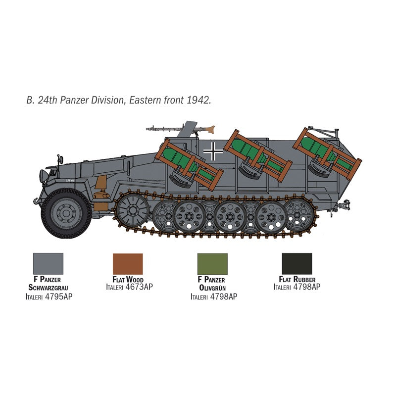 Italeri 7080 1/72 Sd.Kfz 251/z Stuka Zu Fuss