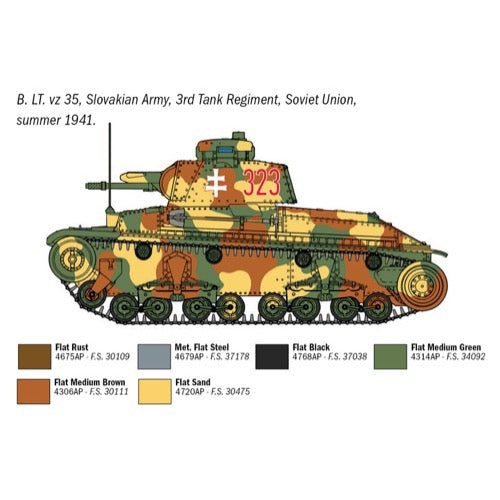 Italeri 7084 1/72 Panzerkampfwagen 35 with Glueable Rubber Tracks