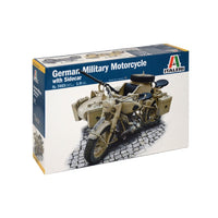 Italeri 7403 1/9 German Military Motorcycle with Side Car