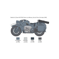 Italeri 7406 1/9 Zundapp KS750 with Sidecar
