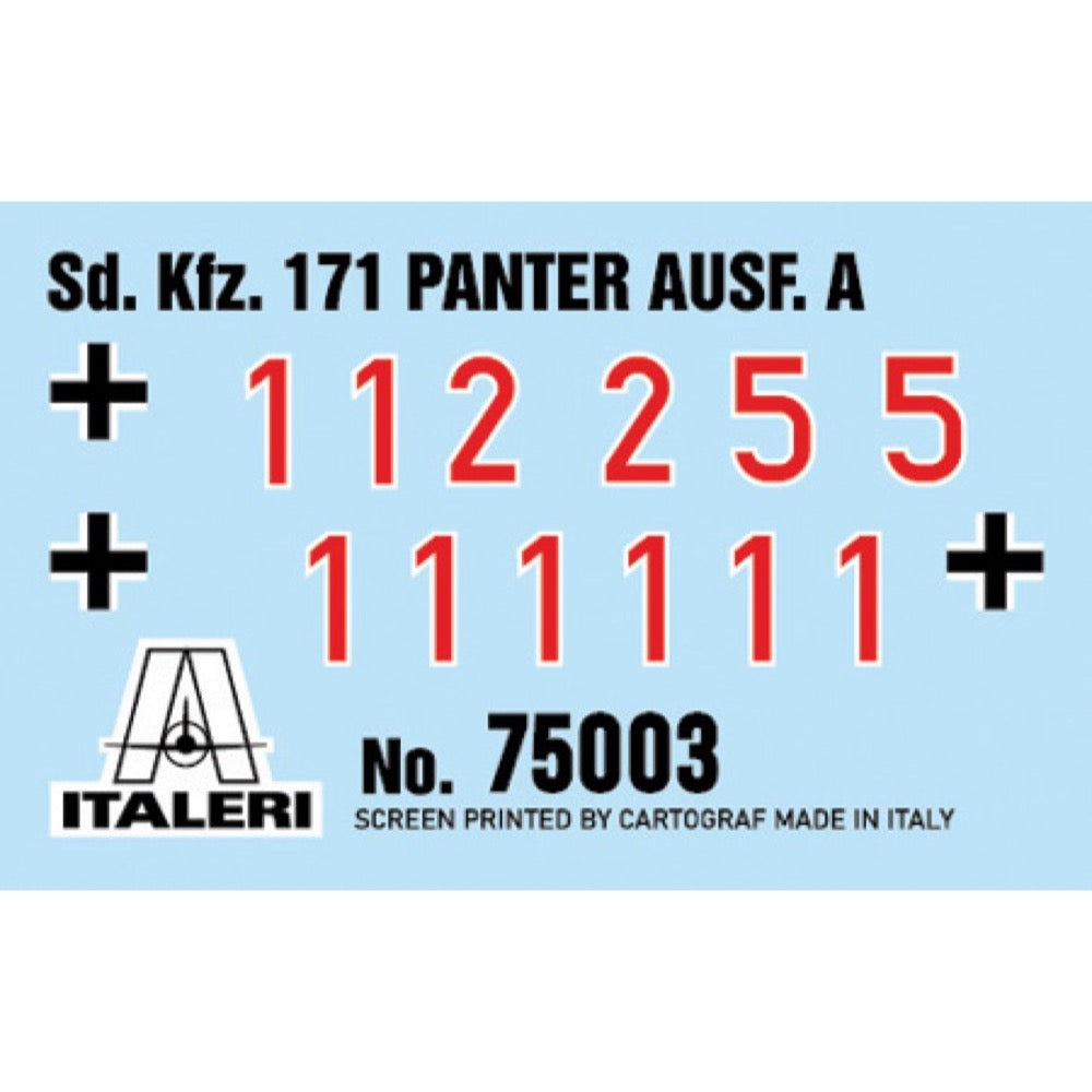 Italeri 1/56 Panther Sd.Kfz.171 Ausf. A Starter Set