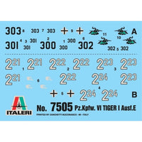 Italeri 7505 1/72 PZKPFW V1 Tiger AUSF E