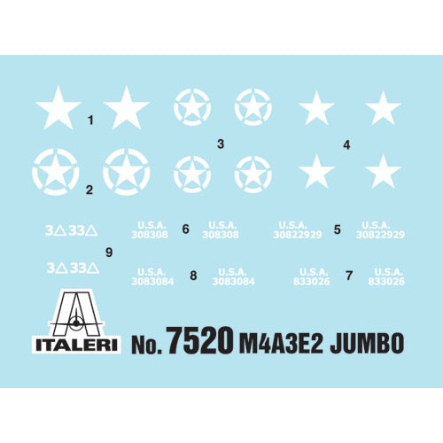 Italeri 7520 1/72 M4A3E2 Jumbo (2 Model Set)