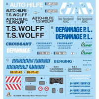Italeri 1/24 Mercedes-Benz Wrecker Truck New Artwork Rubber Tyres And Chromed Parts