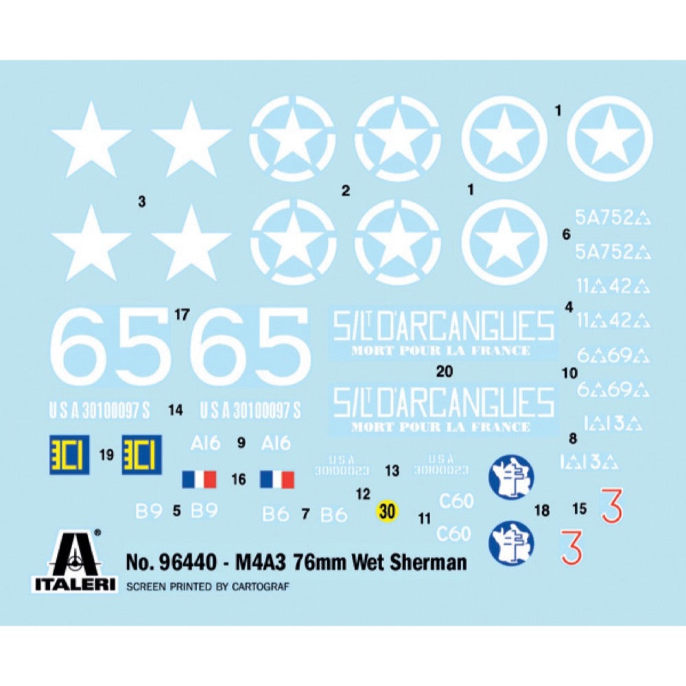 Italeri 96440 1/35 Sherman M4A3 Wet