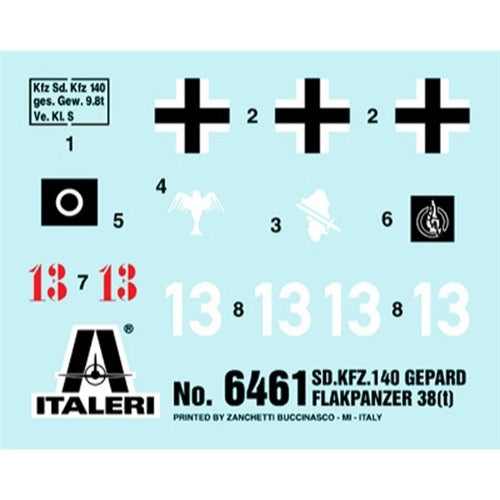 Italeri 96461 1/35 Sd. Kfz. 140 Flakpanzer 38 Gepard