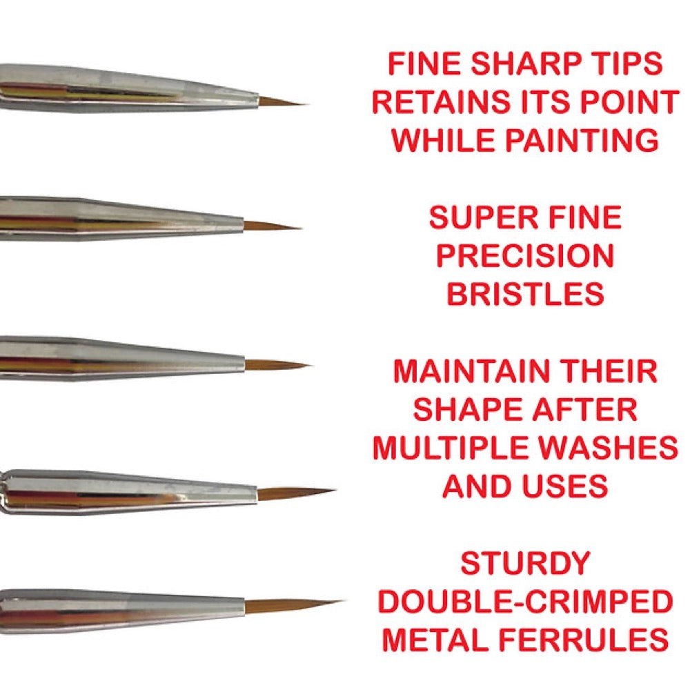 Icky Sticky 14003 Synthetic Hair Detail Paint Brush 0