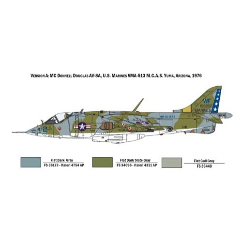 Italeri 1410 1/72 AV-8A Harrier Fighter Jet