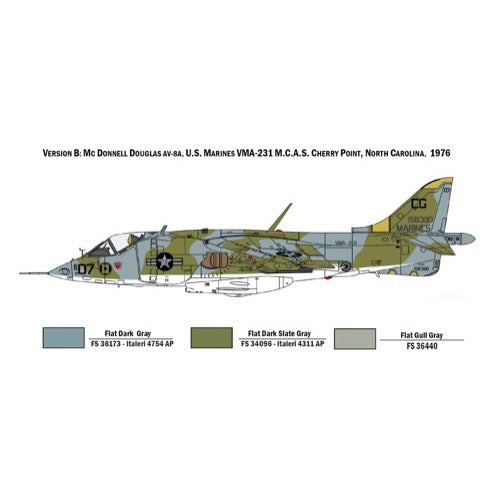 Italeri 1410 1/72 AV-8A Harrier Fighter Jet