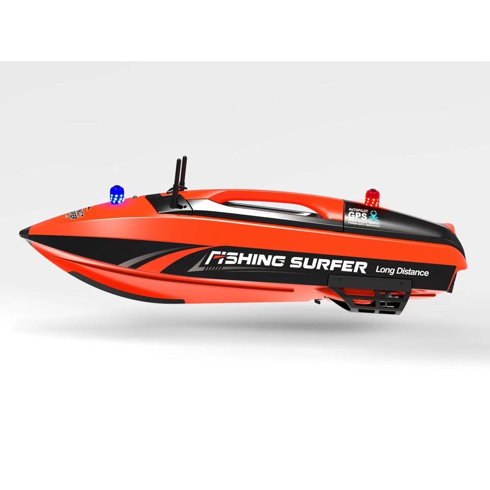 Joysway Fishing Surfer V2 Surfcasting Bait Boat GPS 850mm RTR w/ TF520 Fish Finder - Red