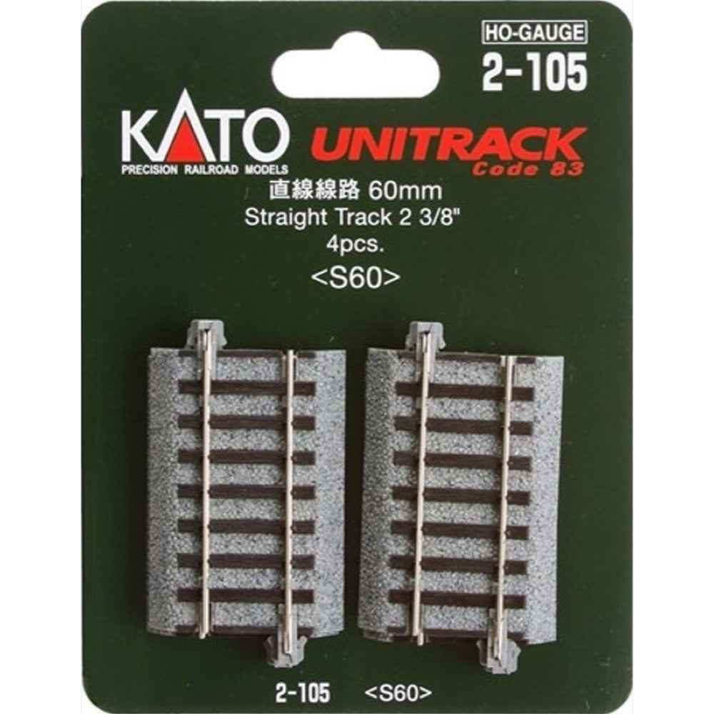 Kato HO Straight Track 60mm 4pc