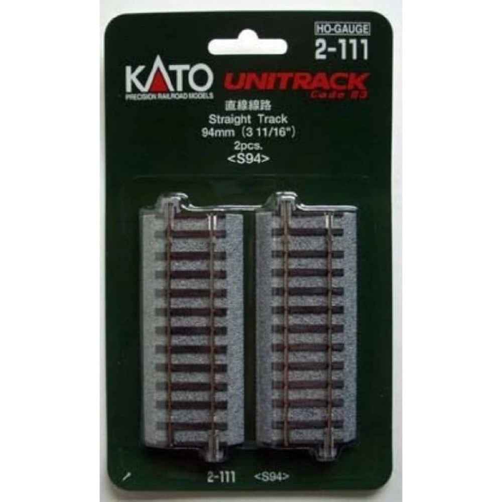 Kato HO Straight Track 94mm 2pc