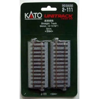 Kato HO Straight Track 94mm 2pc