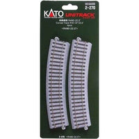 Kato HO Curved Track R490 22.5 Degree 4pc