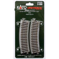 Kato HO Curved Track R370 22.5 Degree 4pc