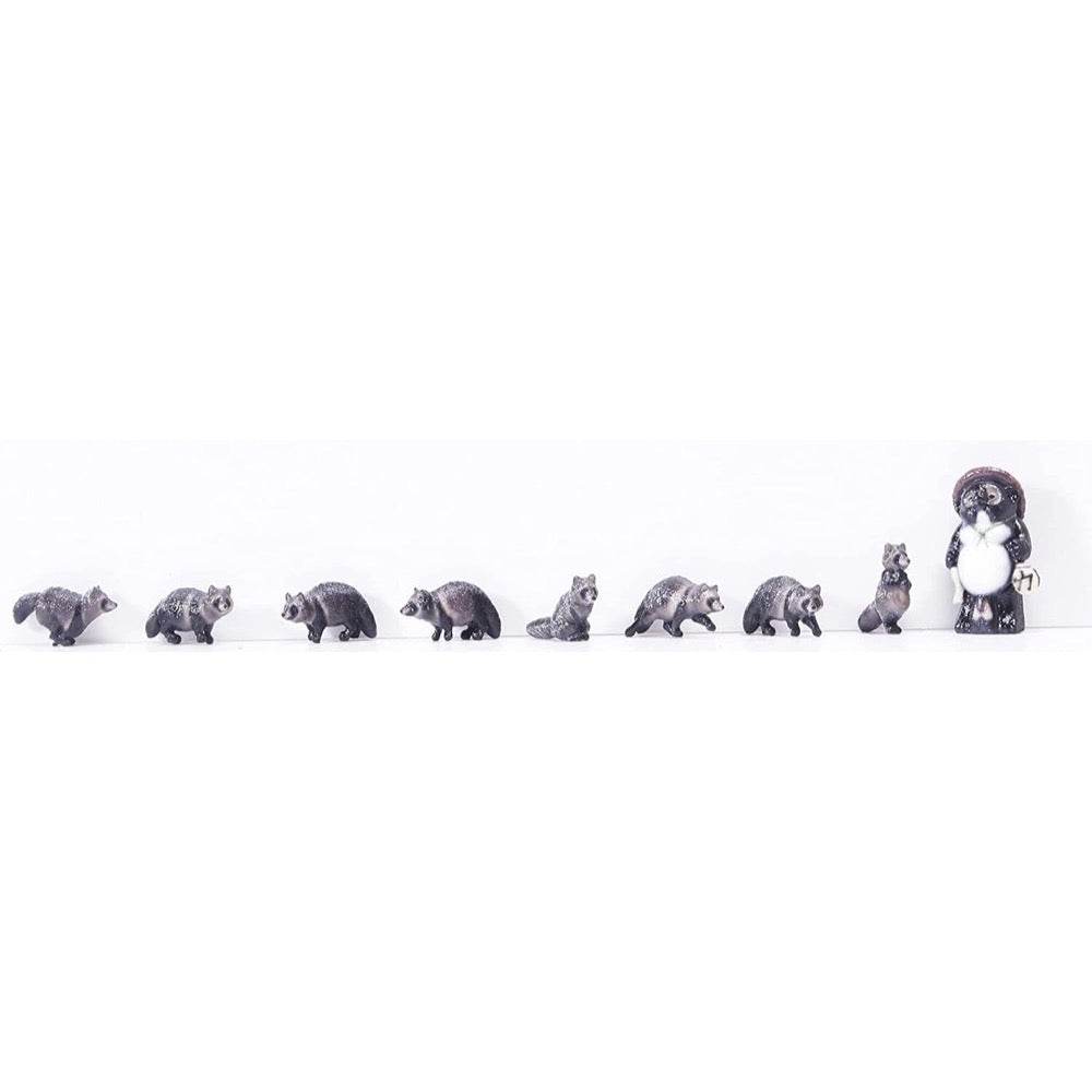 Kato 06-602 HO 1/87 Raccoon Dogs 9pc