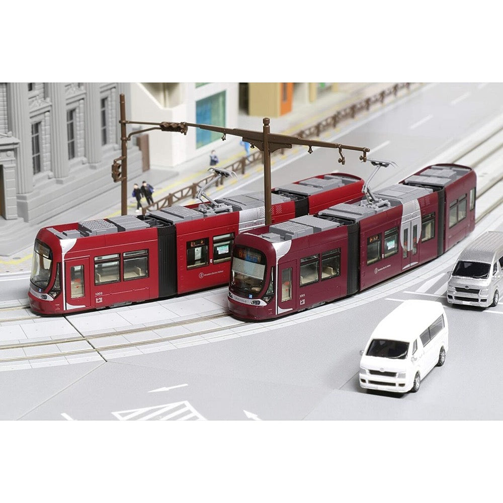 Kato 10-1604 N Unitram Hiroshima Electric Railway (Hiroden) Type 1000 LRV Piccolo & Piccola 2 Car Tram Set