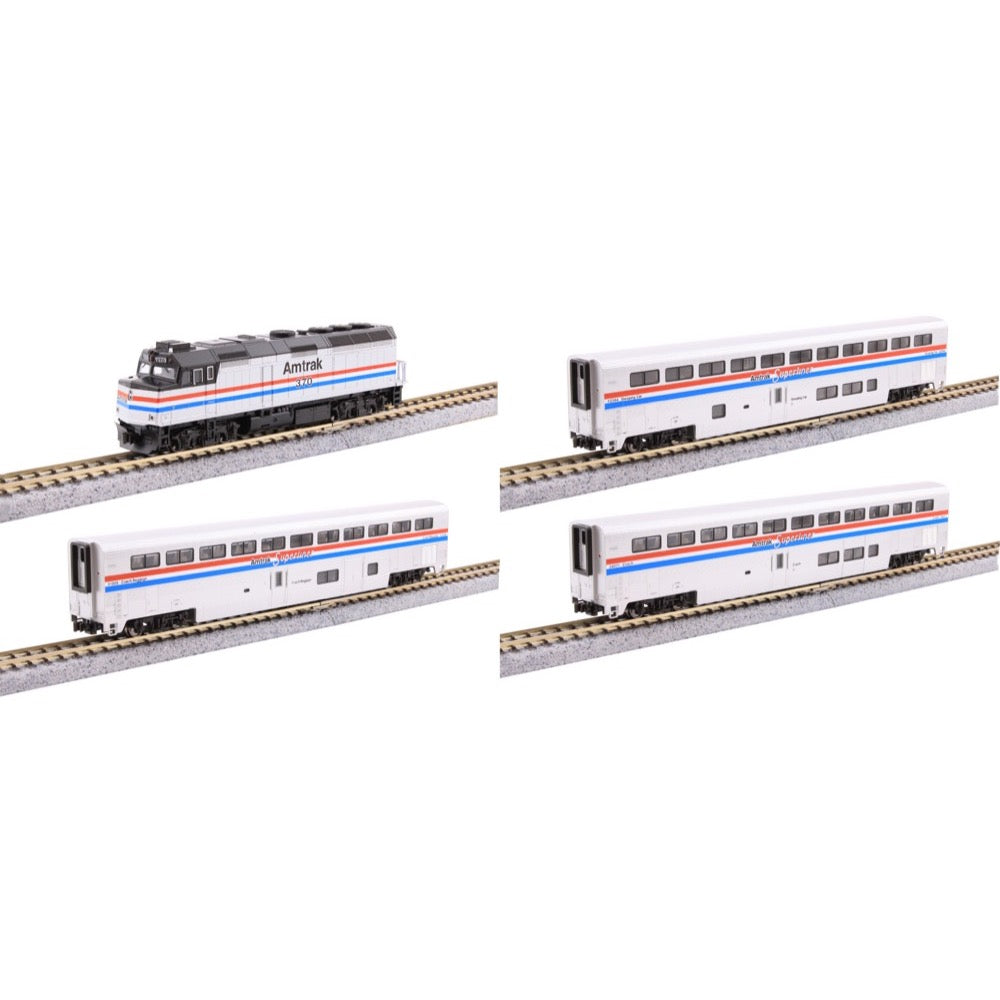 Kato Amtrak F40PH with 3 Coaches