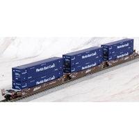 Kato 106-6181 N MAXI-IV BNSF No.254007 3pc Set with FEC Containers