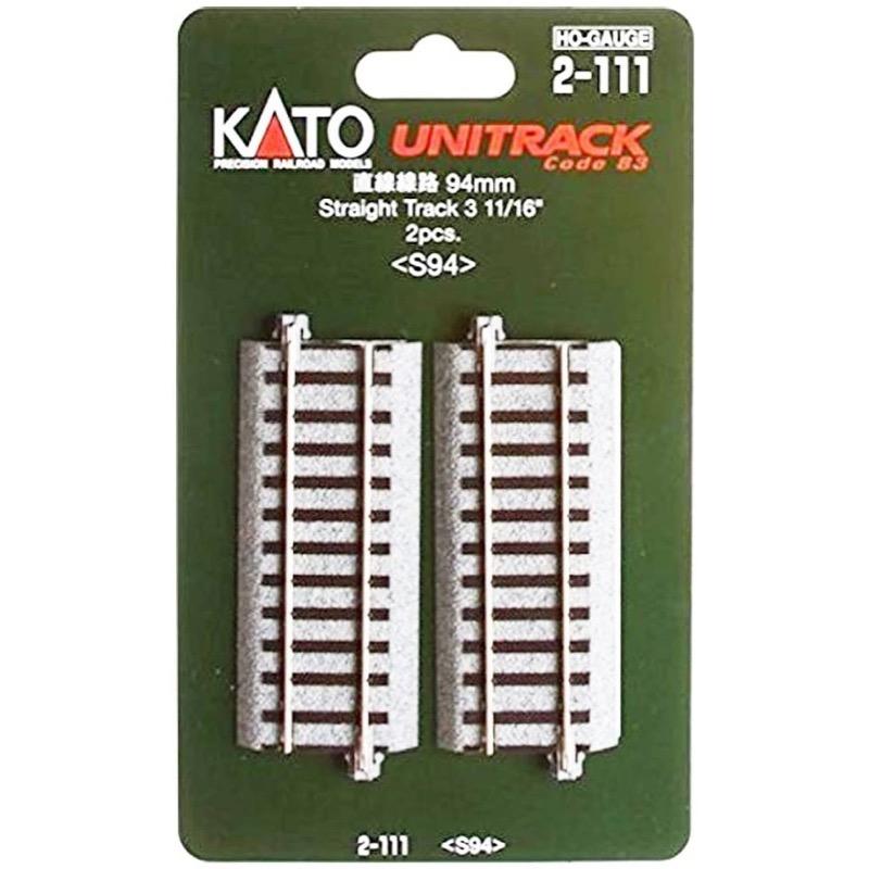 Kato 2-111 HO Unitrack Straight Track 94mm 2 Pack