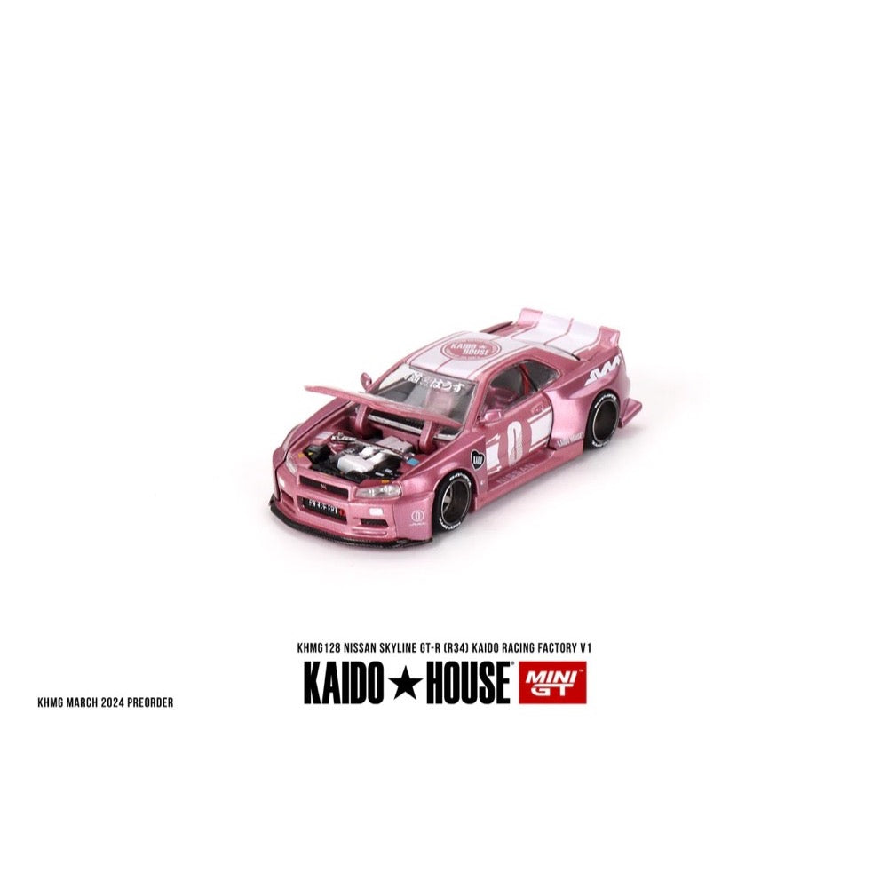Kaido House x Mini GT 1/64 Nissan Skyline GT-R (R34) KAIDO RACING FACTORY V1