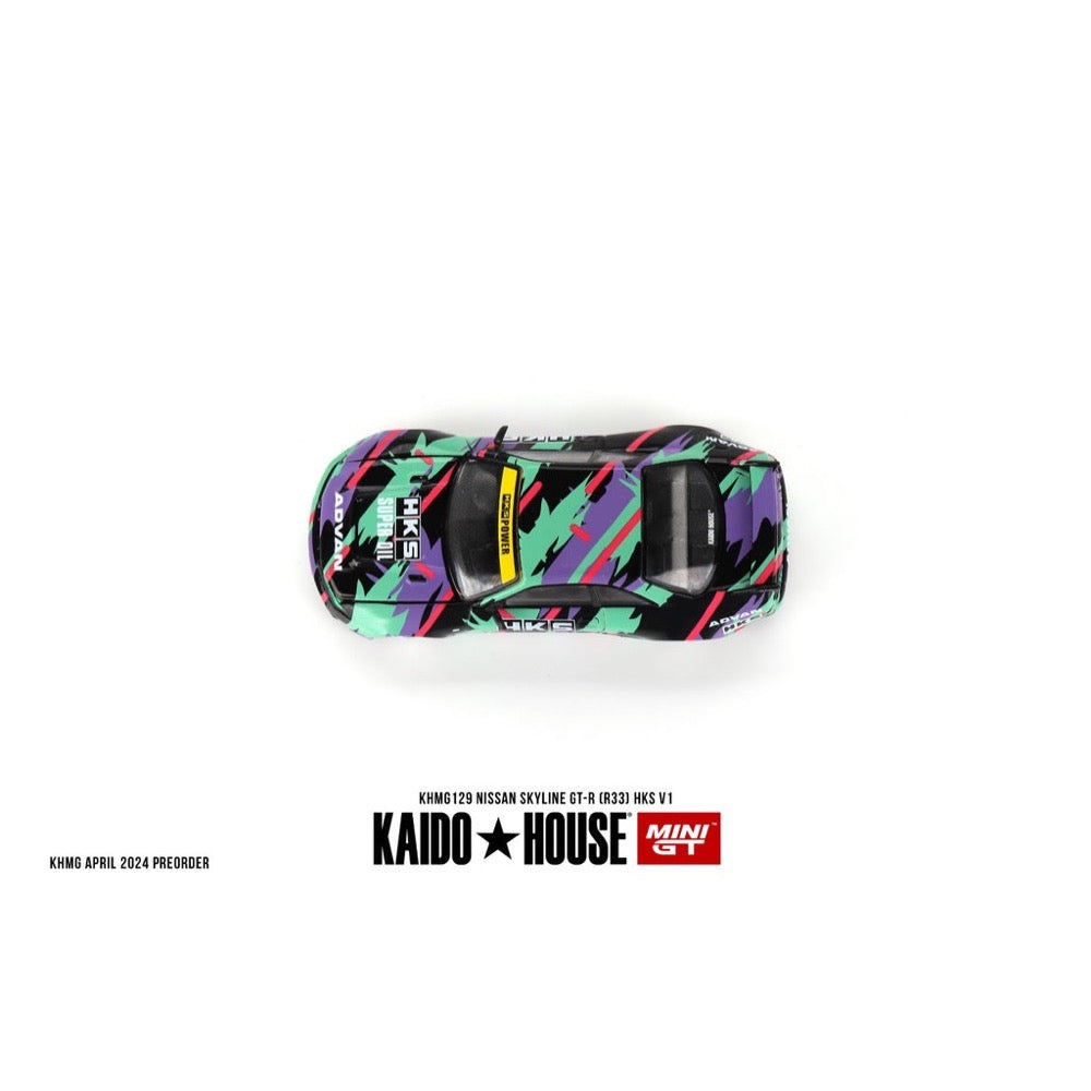Kaido House x Mini GT 1/64 Nissan Skyline GT-R (R33) HKS V1
