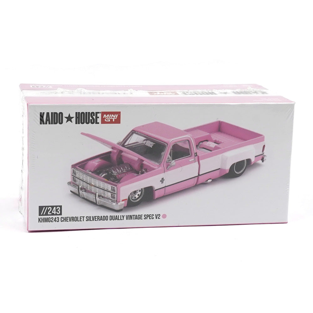 Kaido House x Mini GT KHMG243 1/64 Chevrolet Silverado Dually Vintage Spec V2